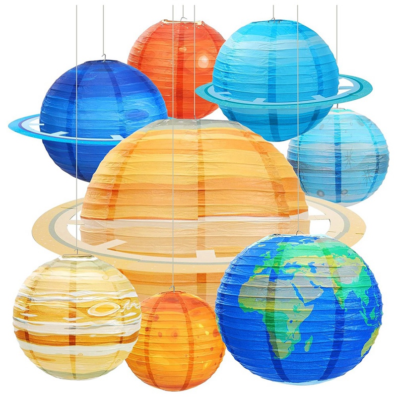 Lantern Paper Solar - paper lantern 8Pcs Space Paper Lanterns