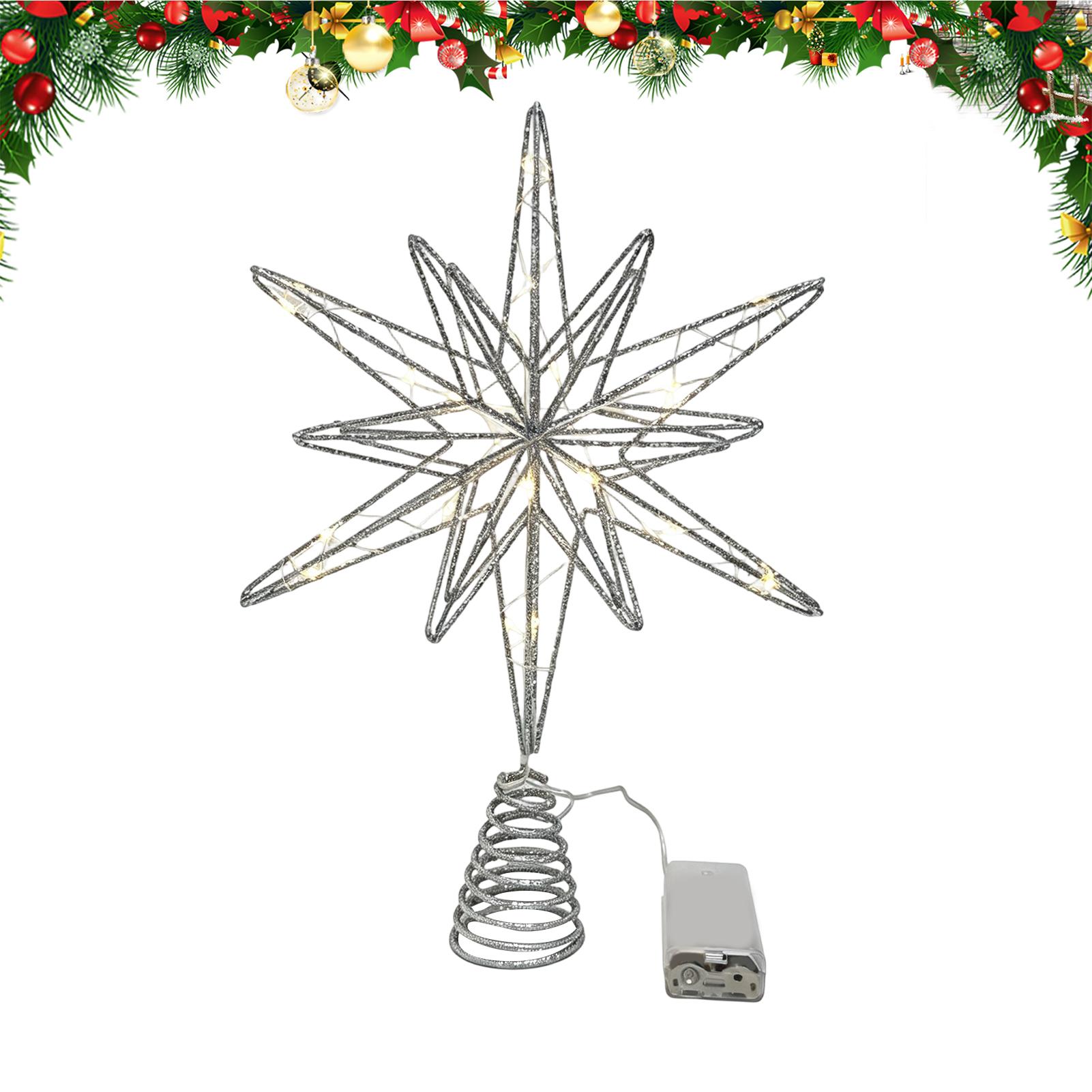 Home Decor Lighting Tree - Star Tree Topper Lighted Christmas Home