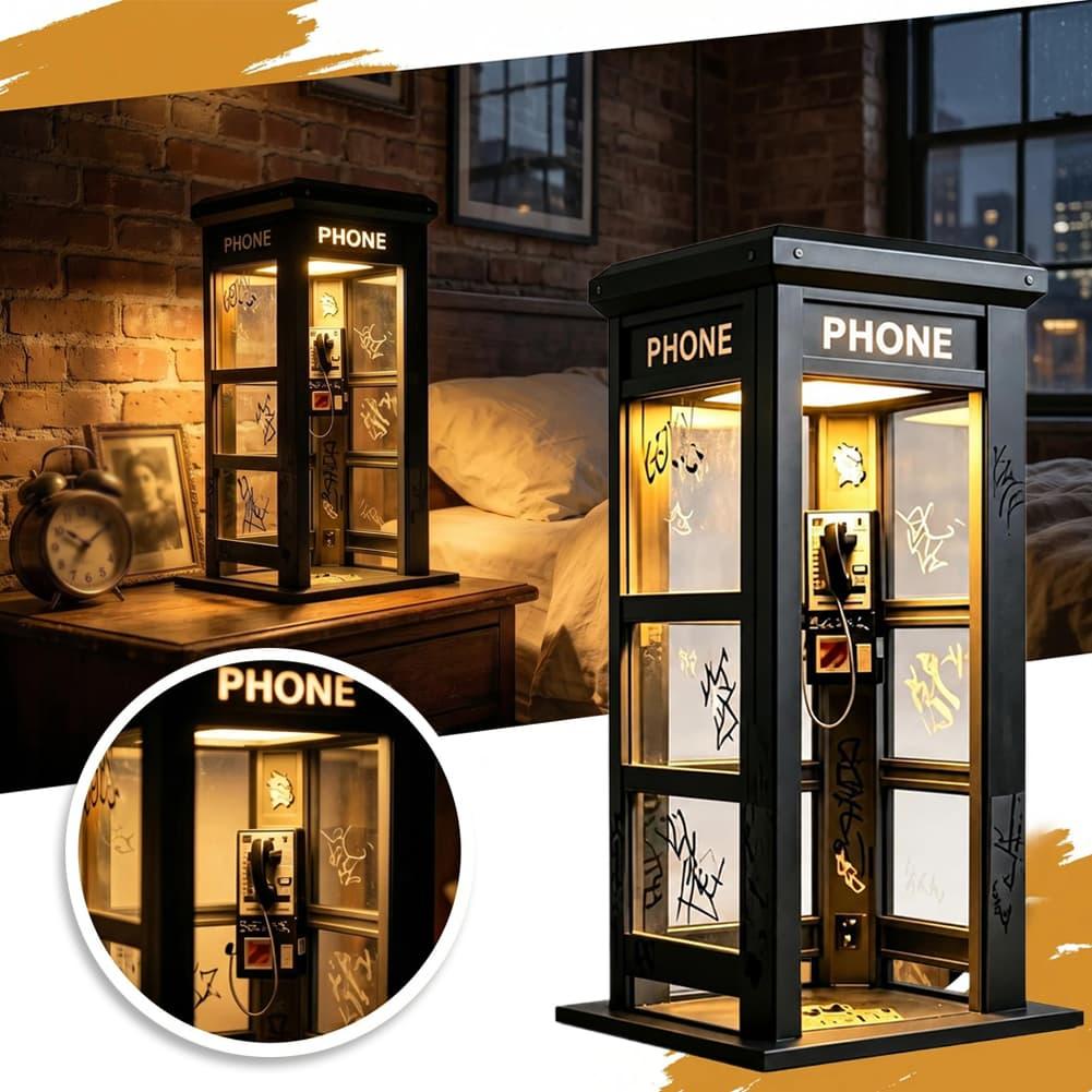 Decor Lighting Lamps - Retro Graffiti Phone Booth Table Lamp