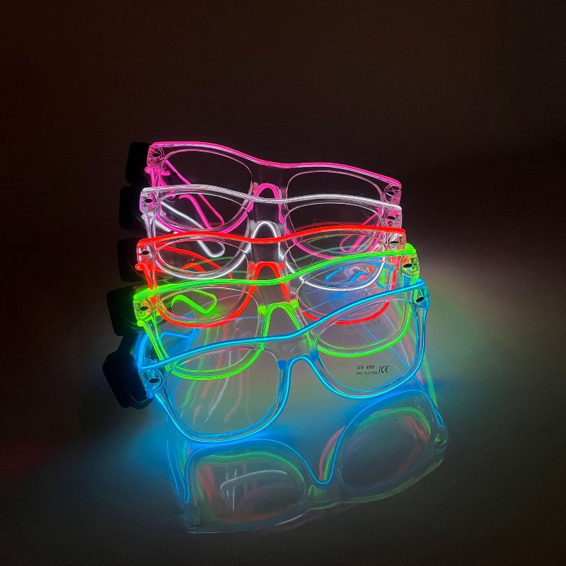 Lighting Visual - LED Glasses Transparent Frame Wireless Light