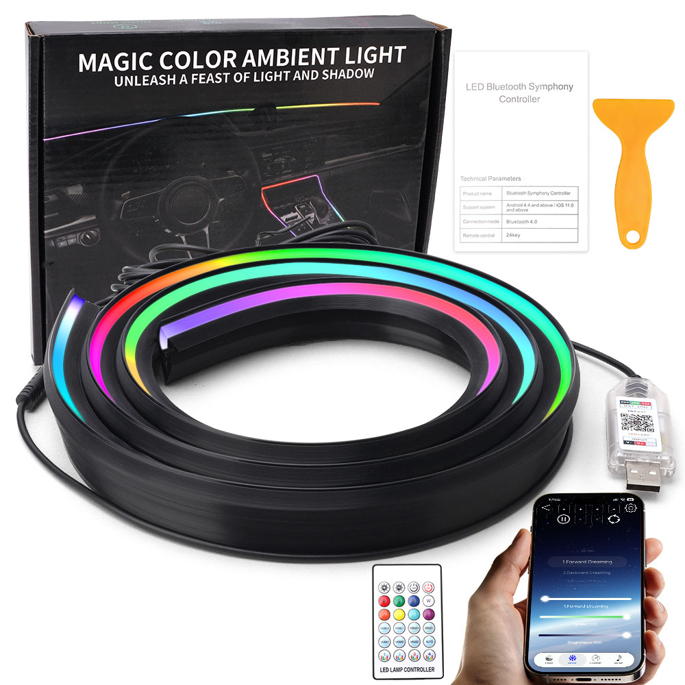 Lighting Bolt Decor - 140/150CM Car Interior Symphony Acrylic Ambient