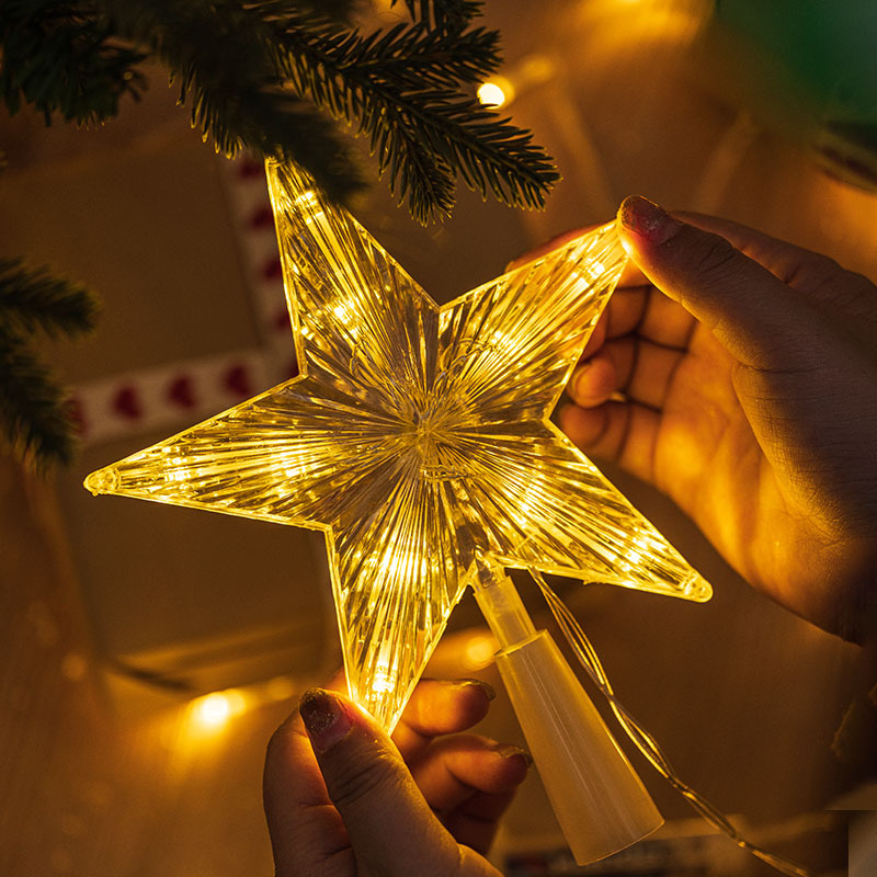 Home Decor Lighting Tree - 15/19/23cm Christmas Tree Top Star Light