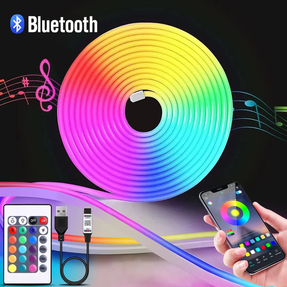 Lighting Decor For Home - 1-5m RGB LED Neon Strip Light