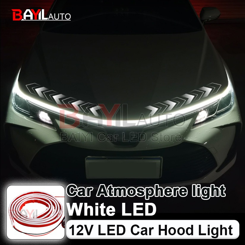 12V White Car Hood Light Strip - Lighting Bolt Decor 评论和价格