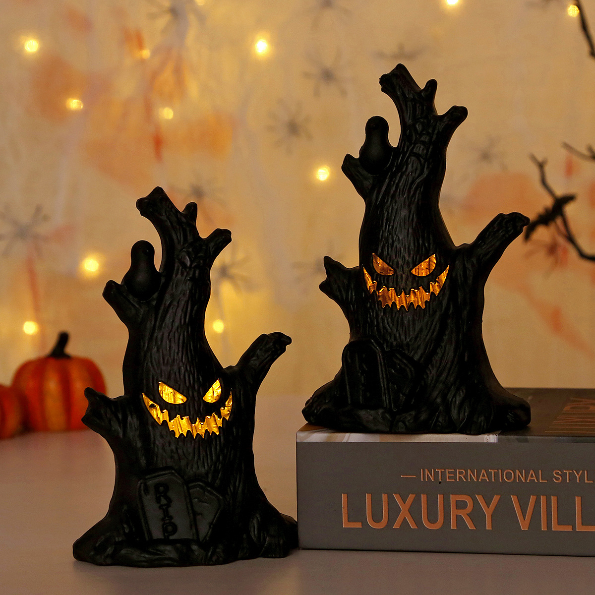 Halloween LED Ghost Tree Light - Home Decor Lighting Tree 评论和价格
