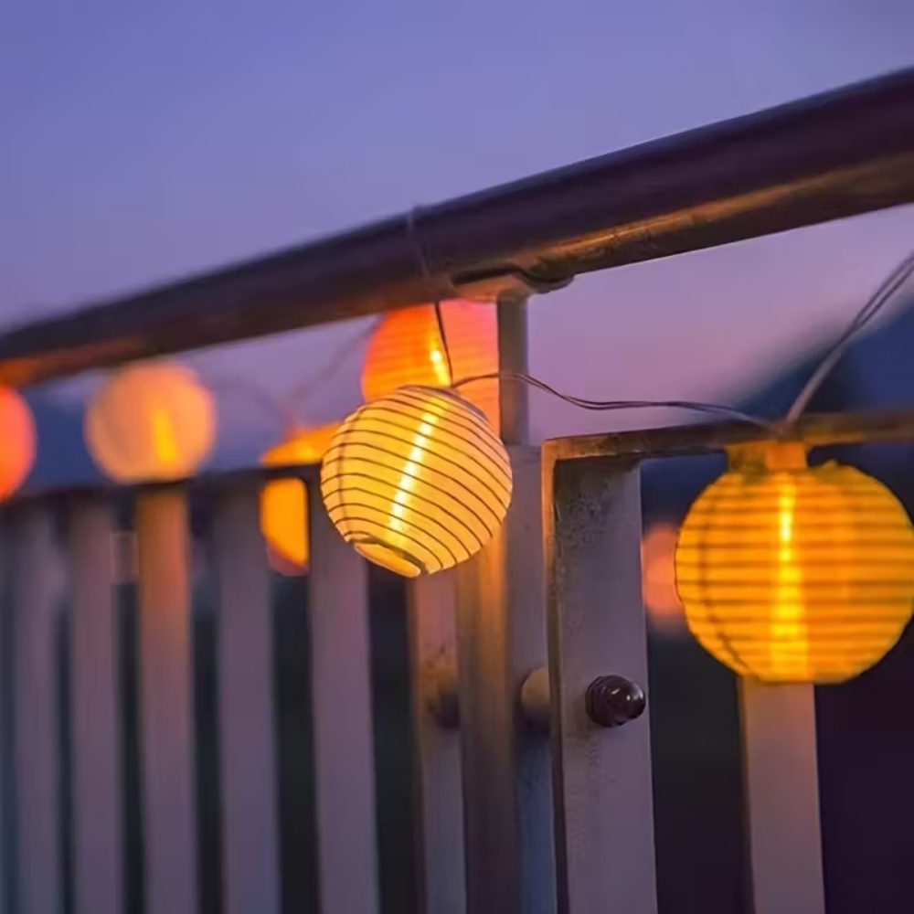10LED/20LED Paper Lantern Stri - Lantern Paper Solar 评论和价格