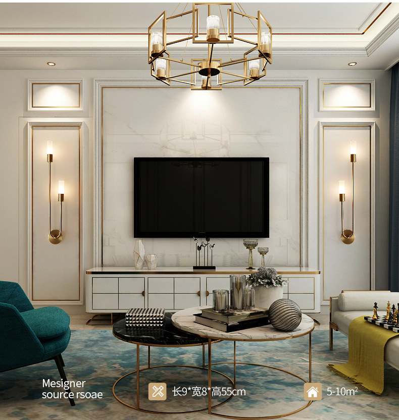 Retro Background Living Room A - Decor Lighting & Decor Fires 评论和价格