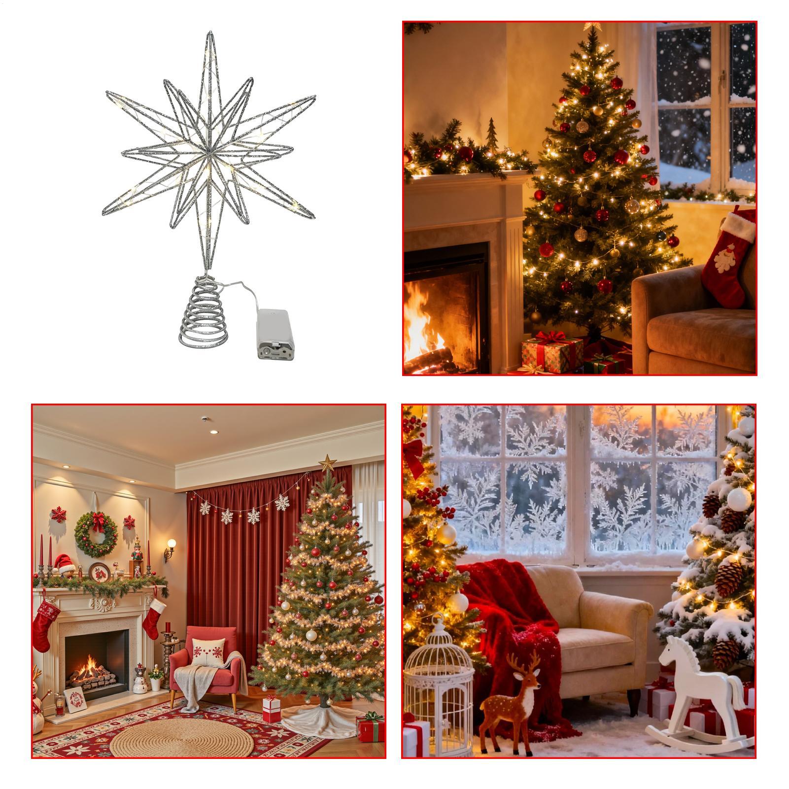 Star Tree Topper Lighted Chris - Home Decor Lighting Tree 评论和价格