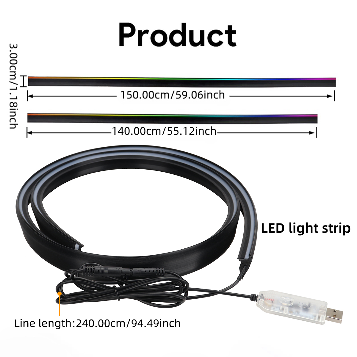 140/150CM Symphony Car Instrum - Lighting Bolt Decor 评论和价格
