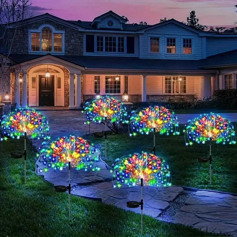 Solar LED Firework Fairy Light - Outdoor Lighting Wedding Decor 评论和价格