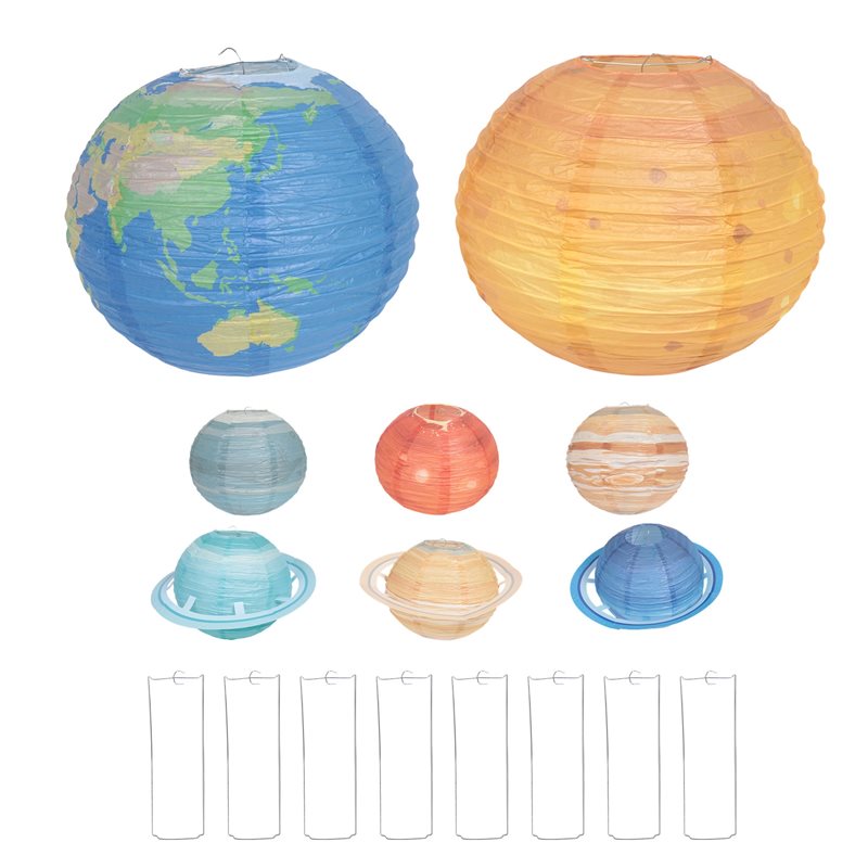 A93Z 8Pcs Space Paper Lanterns - Lantern Paper Solar 评论和价格