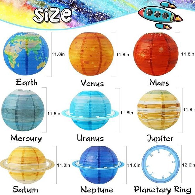 Solar System Creative Planet P - Lantern Paper Solar 评论和价格