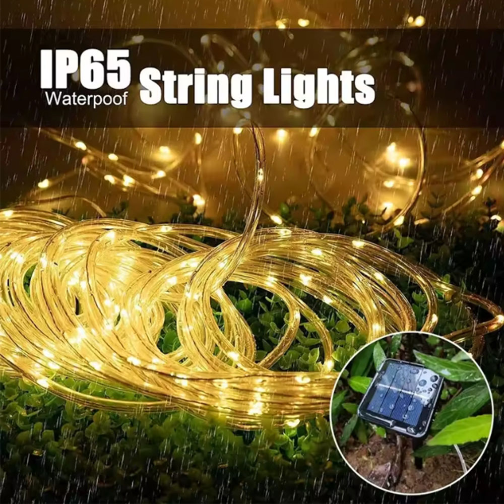 Solar Outdoor LED Tube Rope Ga - Outdoor Lighting Wedding Decor 评论和价格