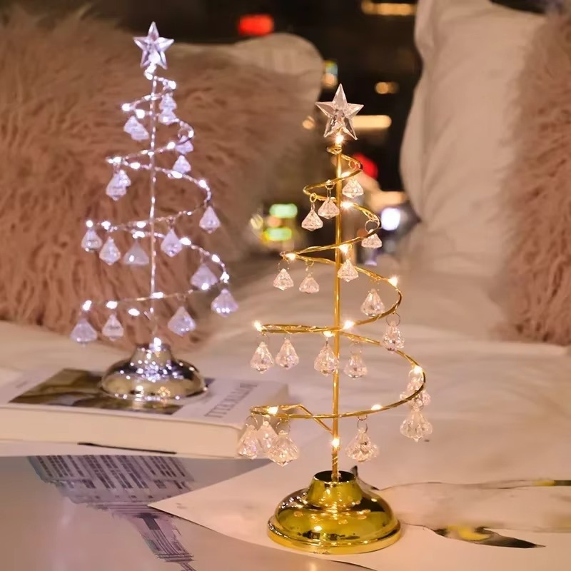 Christmas LED Crystal Christma - Home Decor Lighting Tree 评论和价格