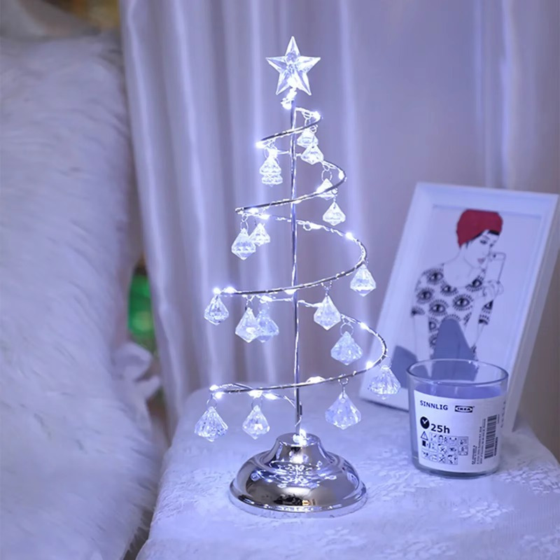 Christmas LED Crystal Christma - Home Decor Lighting Tree 评论和价格
