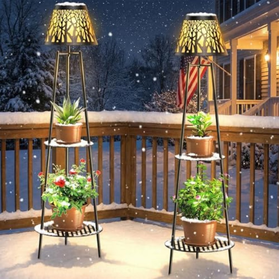 2 Pack Outdoor Solar Floor Lam - Decor Lighting Floor Lamps 评论和价格