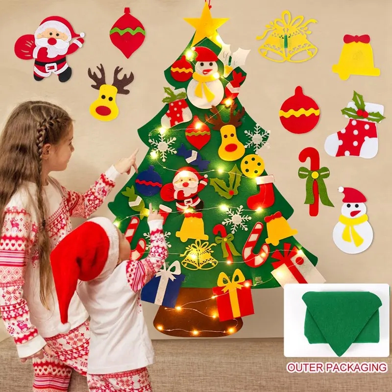 DIY Felt Christmas Tree with L - Home Decor Lighting Tree 评论和价格