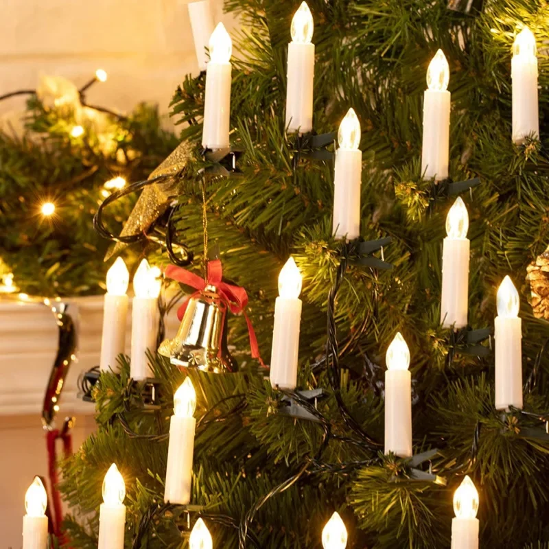 Flameless Taper Christmas Cand - Home Decor Lighting Tree 评论和价格