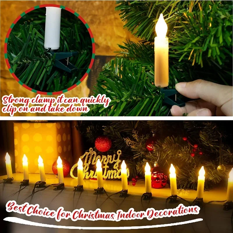 Flameless Taper Christmas Cand - Home Decor Lighting Tree 评论和价格
