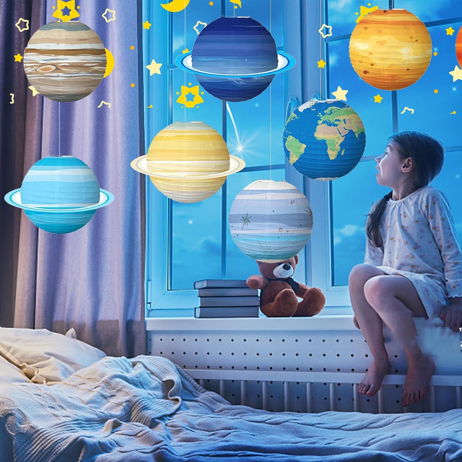 1PCS Solar System Eight Planet - Lantern Paper Solar 评论和价格