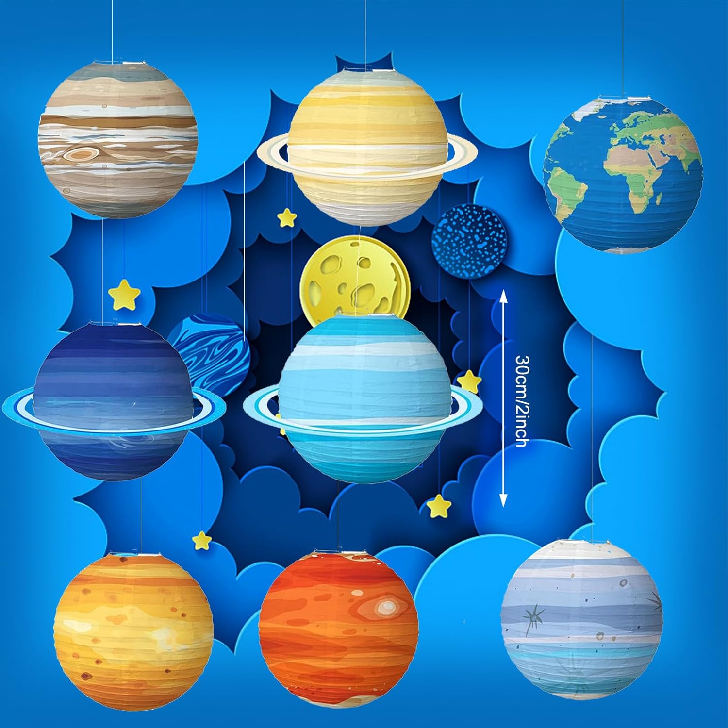 1PCS Solar System Eight Planet - Lantern Paper Solar 评论和价格