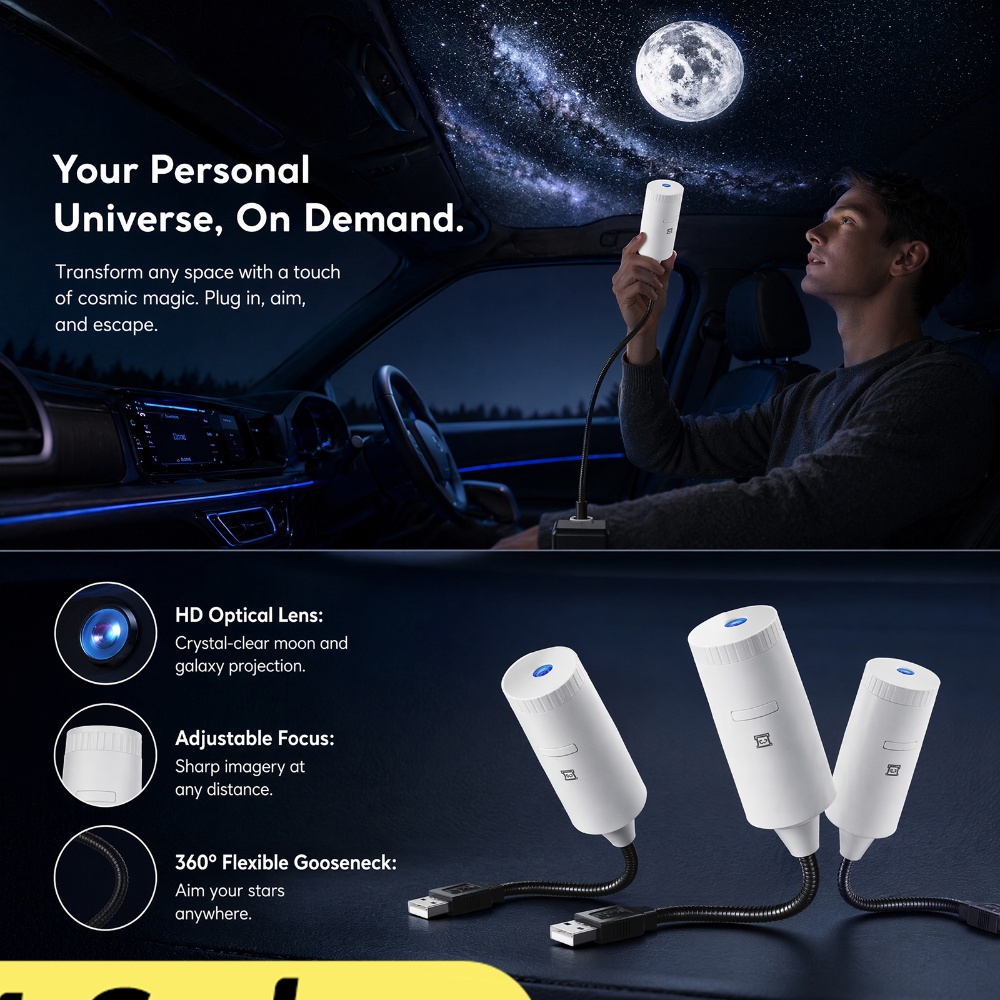 Mini Galaxy Star Projector Two - Lighting Decor For Home 评论和价格