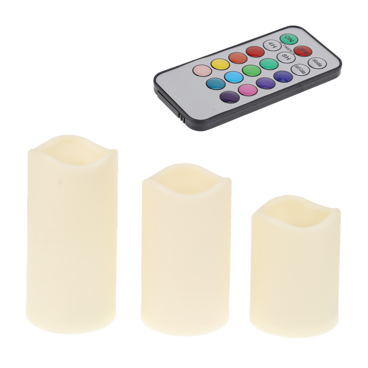 3Pcs LED Flameless Candles Fli - Outdoor Lighting Wedding Decor 评论和价格