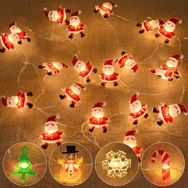 2M 20LED Santa Claus Snowflake - Home Decor Lighting Tree 评论和价格