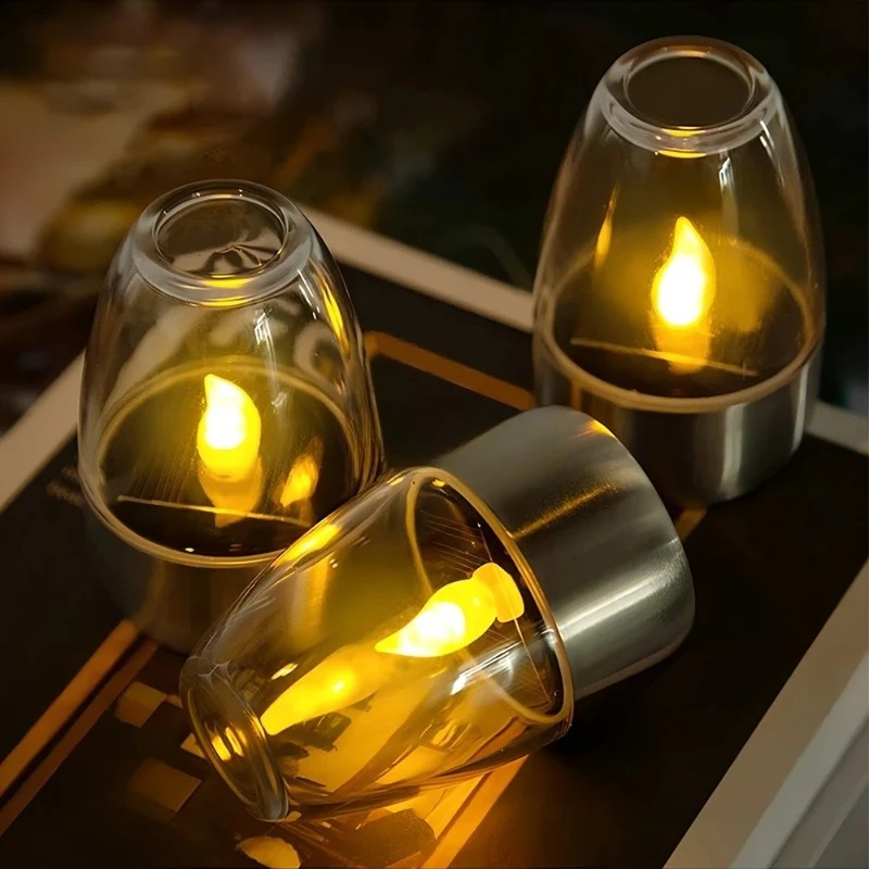 LED Solar Candles Light Flamel - Outdoor Lighting Wedding Decor 评论和价格