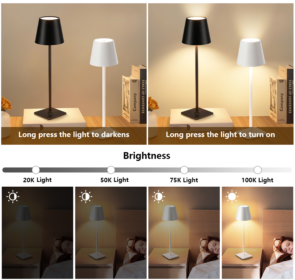 LED Rechargeable Desk Light Wi - Decor Lighting & Decor Fires 评论和价格