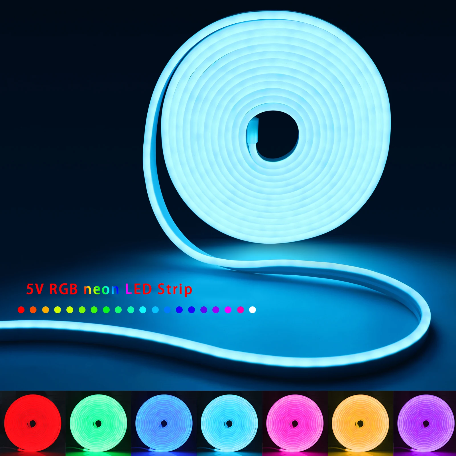 1-5m RGB LED Neon Strip Light  - Lighting Decor For Home 评论和价格