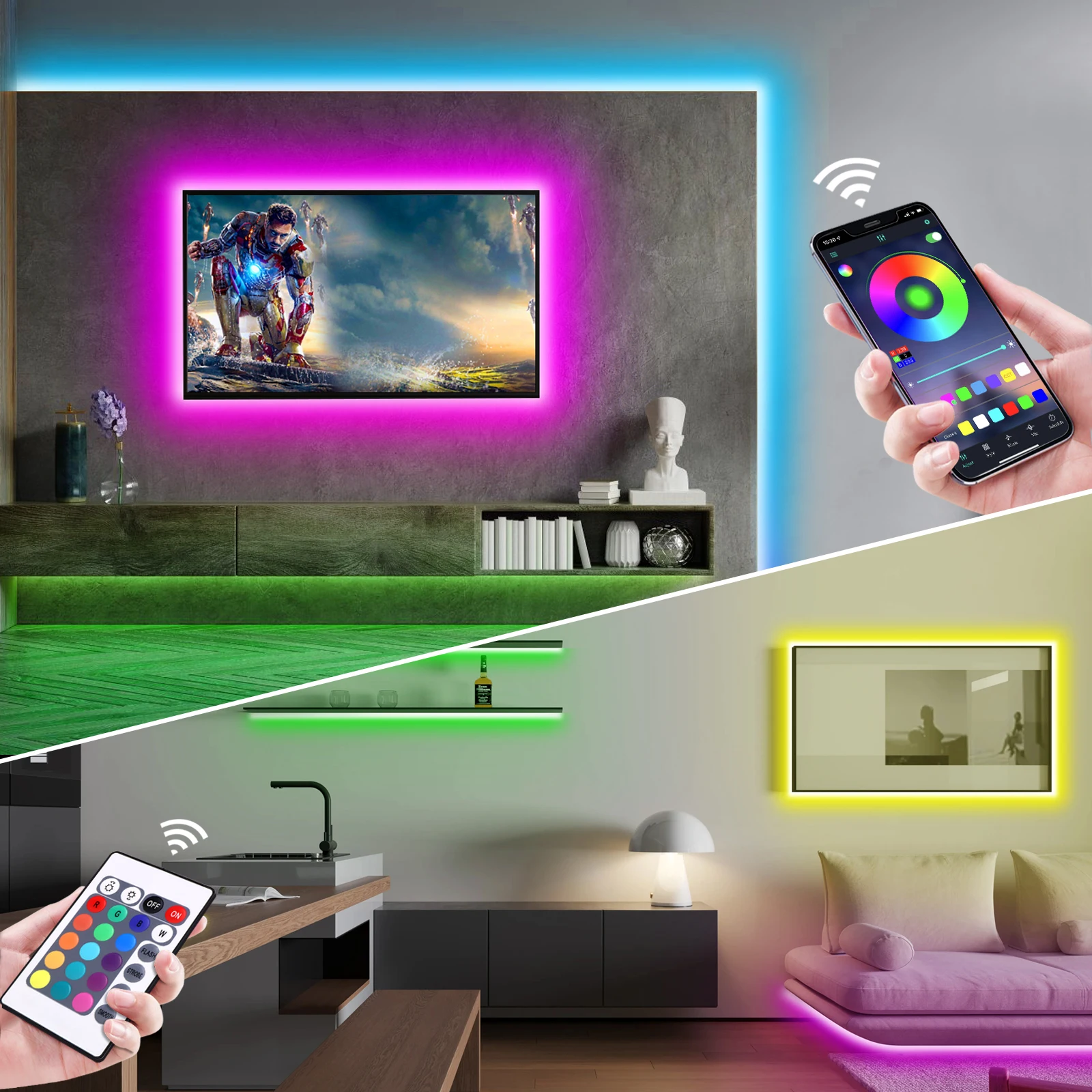 1-5m RGB LED Neon Strip Light  - Lighting Decor For Home 评论和价格